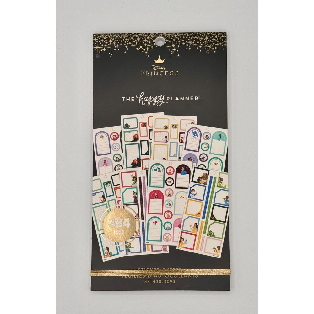 The Happy Planner Sticker Book, Disney Princess, 384 pcs, NEW